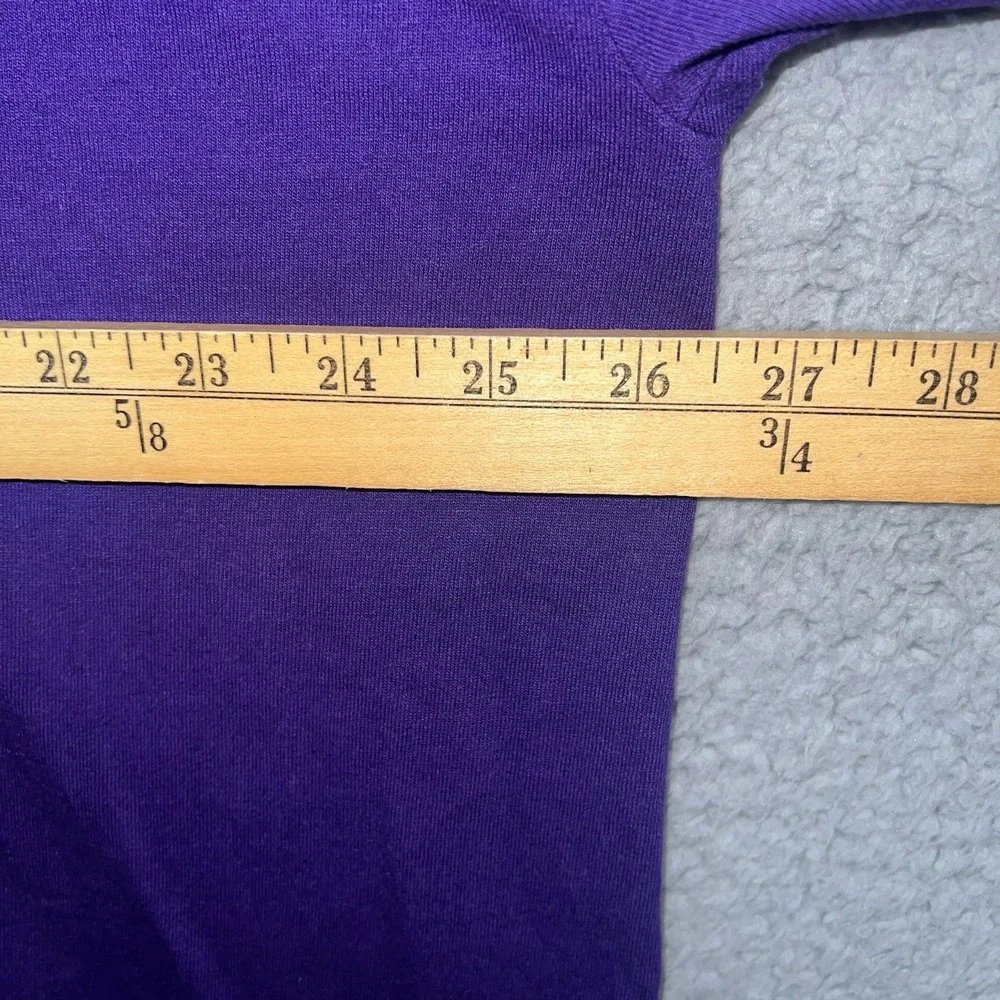 VTG JERZEES New York City T Shirt Mens 2XL XXL Purple Bubble Letters Skyline Tee